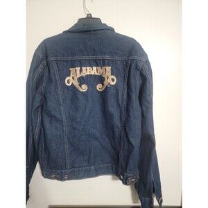 Vintage Alabama Band Denim Jacket With Love Tour 90s Size L Concert Rock